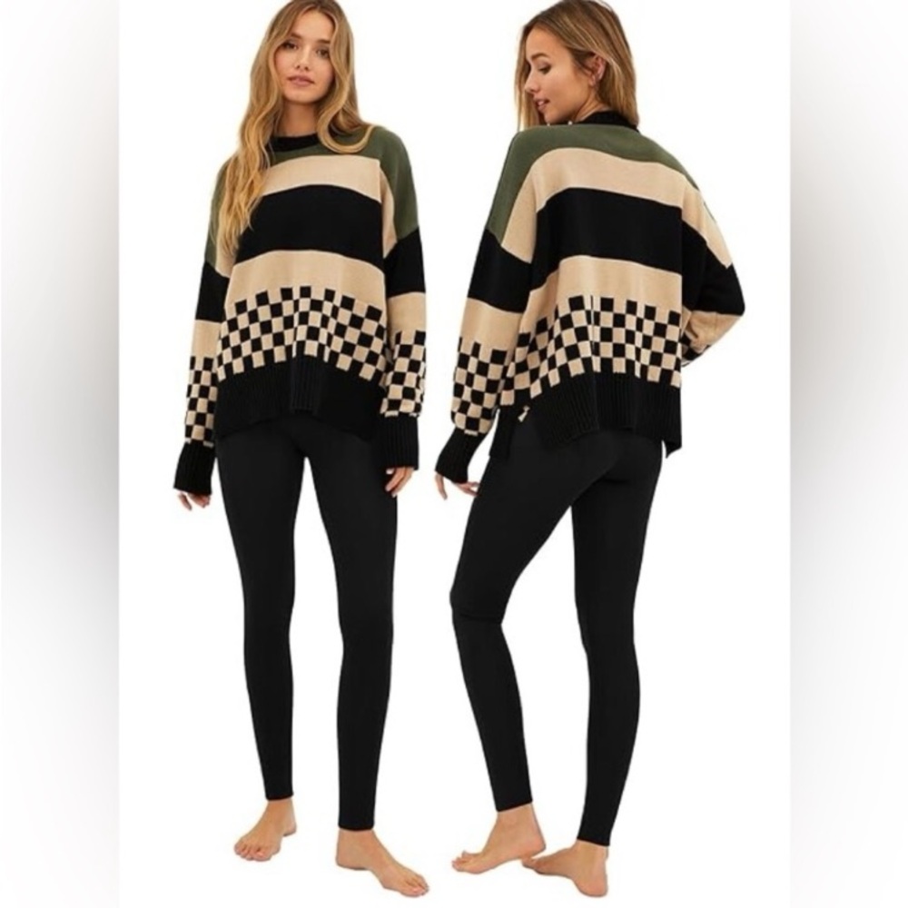 BEACH RIOT Callie Stripe
Checkerboard Sweater, Sz XS NWT - Picture 2 of 2